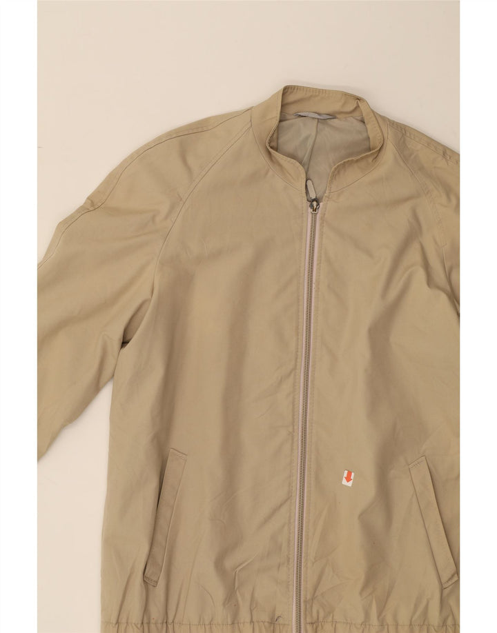 VINTAGE Mens Bomber Jacket UK 36 Small Beige Synthetic Vintage Vintage and Second-Hand Vintage from Messina Hembry 