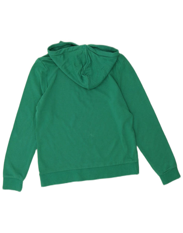 Marks & Spencer Womens Hoodie Jumper UK 10 Small Green Cotton
