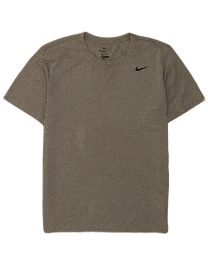Nike Homme Dri Fit T-Shirt Haut Gris Moyen Polyester