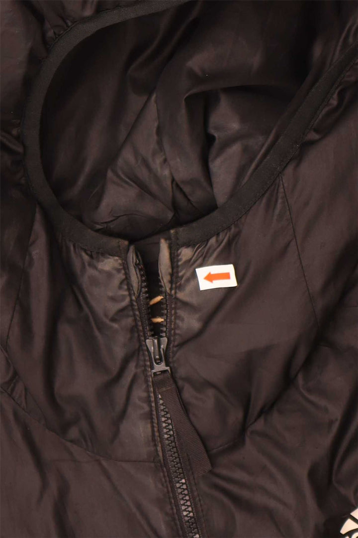 ADIDAS Mens Hooded Rain Jacket UK 36 Small Black Polyester