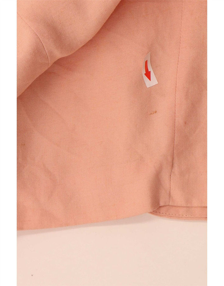 Zara Womens 1 Button Blazer Jacket UK 14 Medium Pink Viscose