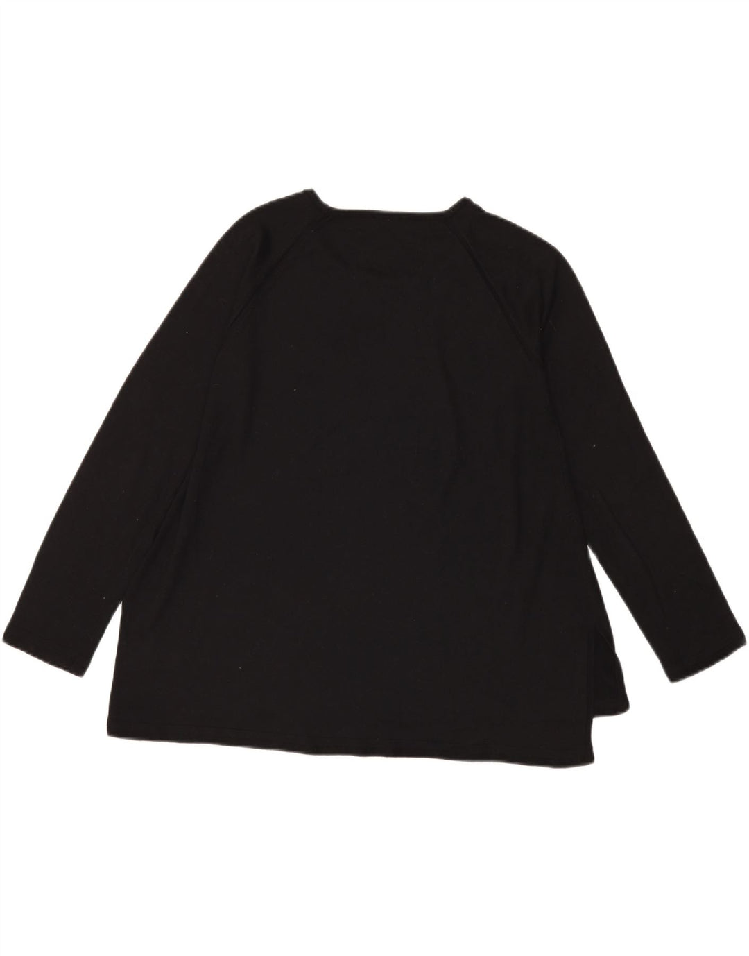 Benetton Womens Top Long Sleeve UK 16 Large Black