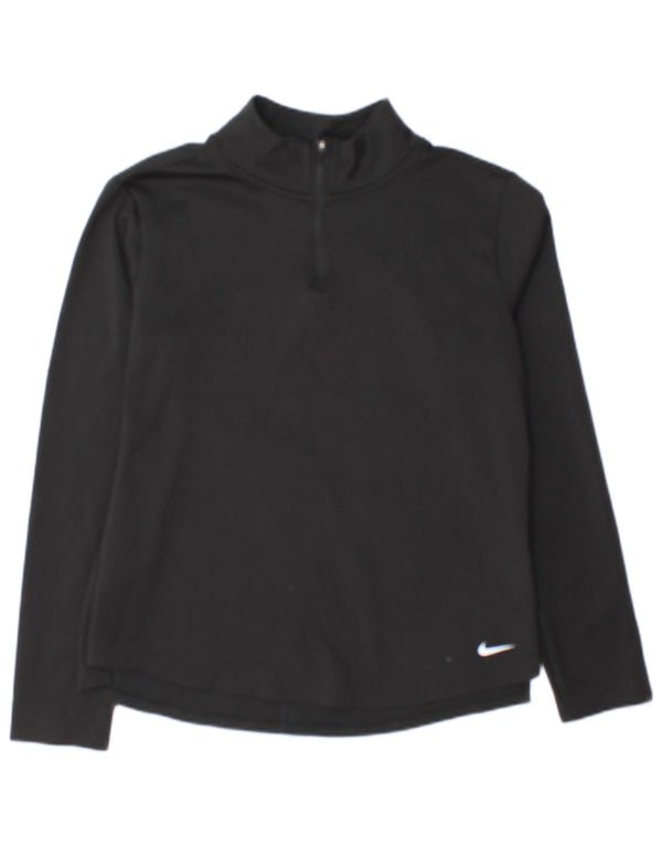 Nike γυναικείο τοπ με φερμουάρ Therma-Fit Μακρύ μανίκι UK 14 Μεσαίο μαύρο