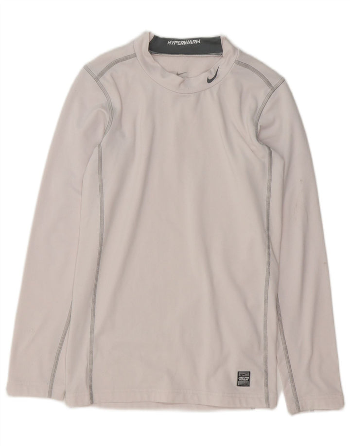 Nike Boys Dri Fit Top μακριά μανίκια 13-14 ετών XL Λευκός πολυεστέρας