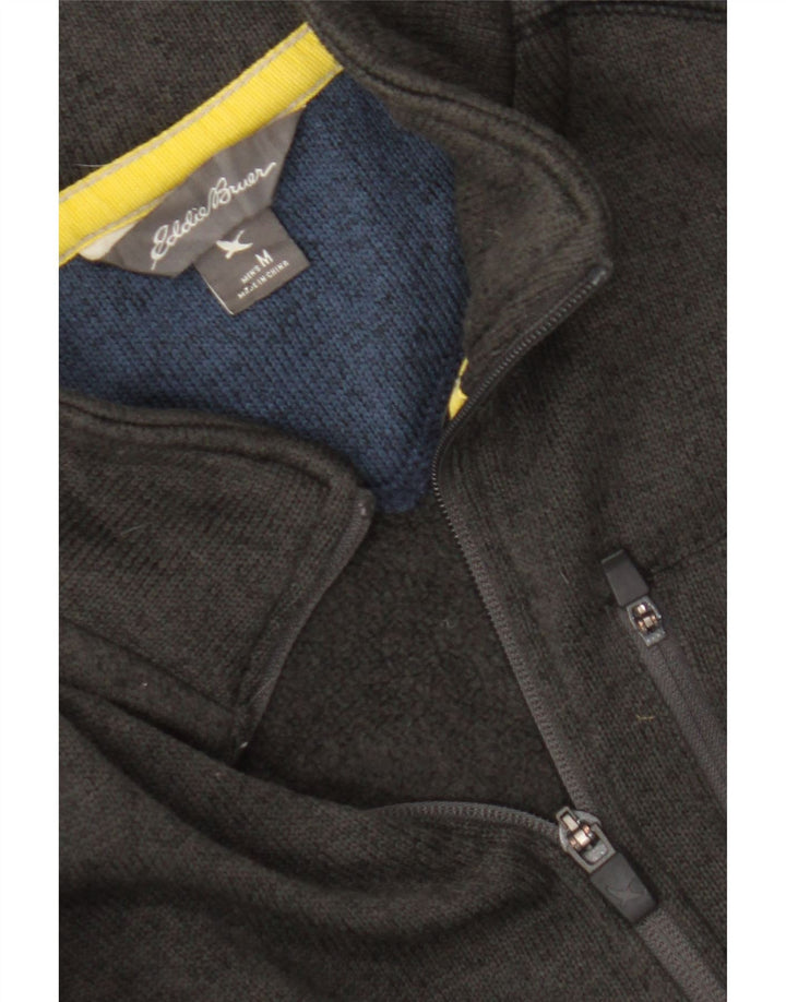 EDDIE BAUER Mens Zip Neck Pullover Tracksuit Top Medium Grey Polyester Vintage Eddie Bauer and Second-Hand Eddie Bauer from Messina Hembry 
