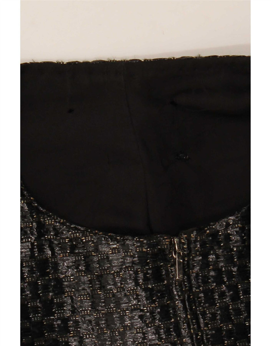 Vintage Womens 3/4 Sleeve Blazer Jacket UK 12 Medium Black Geometric