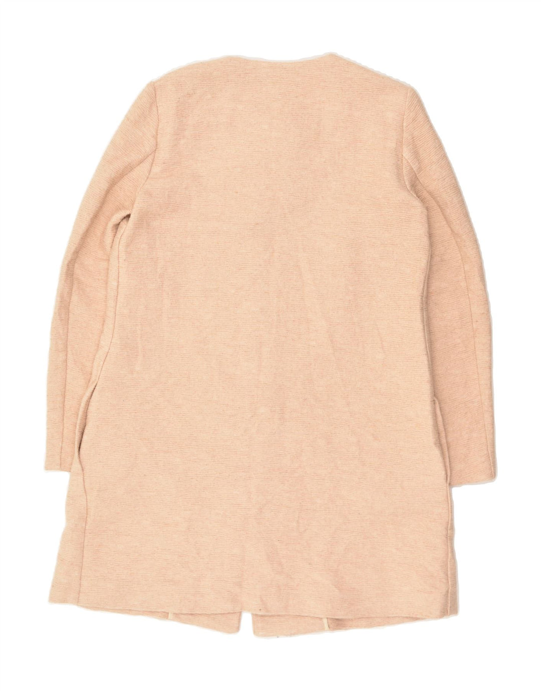 BENETTON Womens Longline Blazer Jacket UK 14 Large Beige Acrylic | Vintage Benetton | Thrift | Second-Hand Benetton | Used Clothing | Messina Hembry 