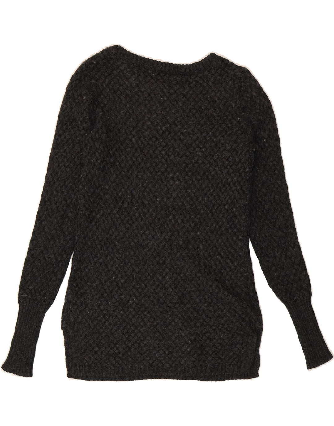 ATHLETA Womens Oversized Boat Neck Jumper Sweater UK 6 XS Grey Polyester Vintage Athleta and Second-Hand Athleta from Messina Hembry 
