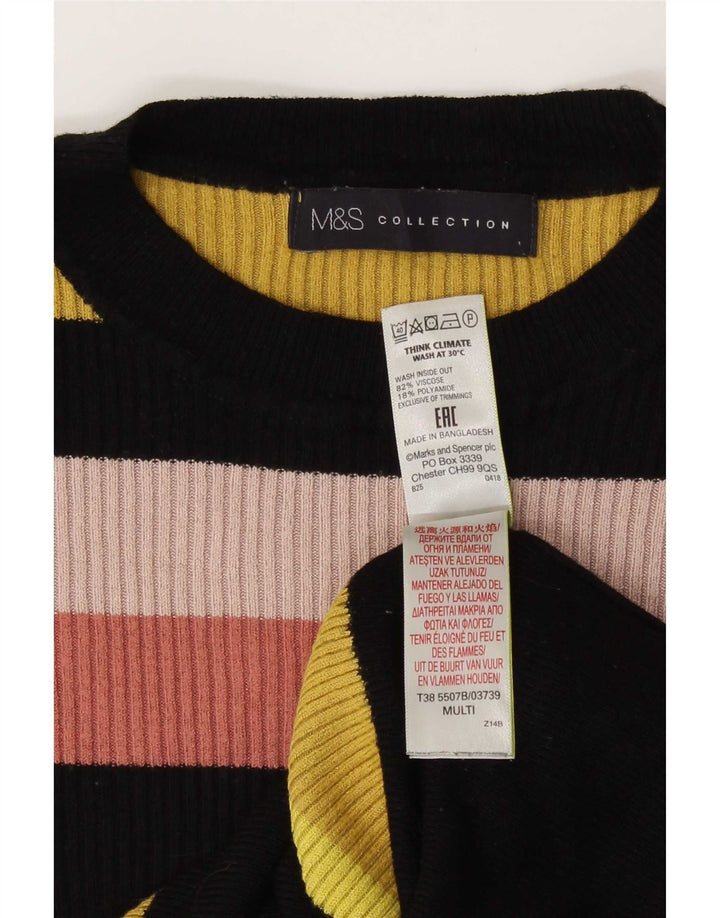 Marks & Spencer Womens Crew Neck Jumper Sweater UK 12 Medium Multicoloured