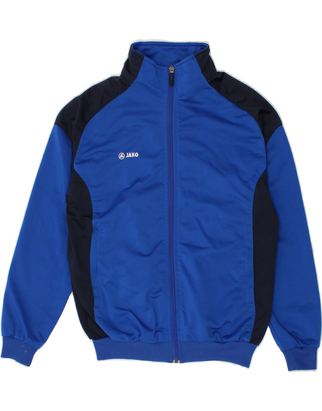 JAKO Boys Tracksuit Top Jacket 11-12 Years Blue Colourblock Vintage Jako and Second-Hand Jako from Messina Hembry 