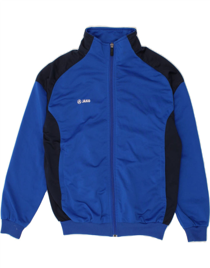 JAKO Boys Tracksuit Top Jacket 11-12 Years Blue Colourblock Vintage Jako and Second-Hand Jako from Messina Hembry 