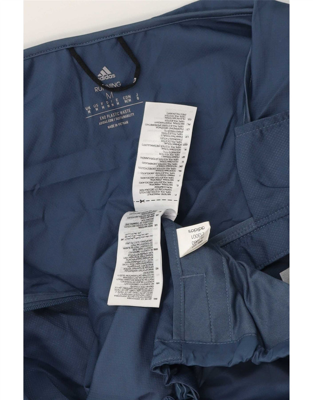 Adidas Regnjakke med hætte til mænd UK 38 Medium Navy Blue Polyester
