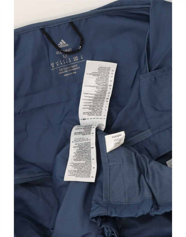 Adidas Regnjakke med hætte til mænd UK 38 Medium Navy Blue Polyester