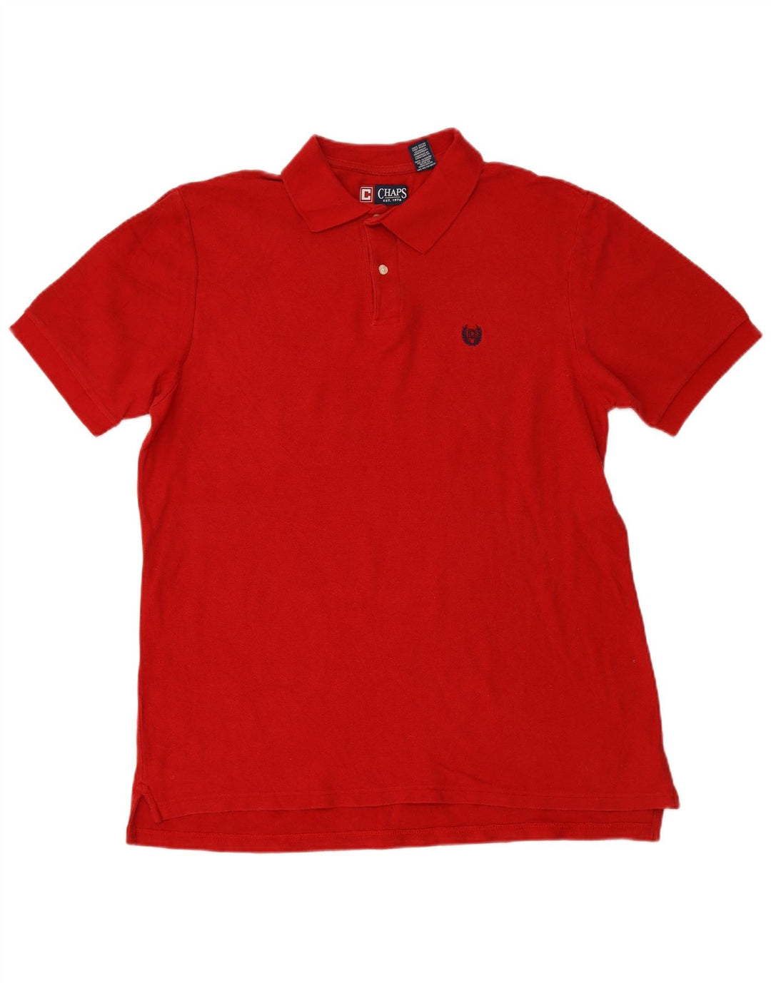 CHAPS Mens Polo Shirt Large Red Cotton