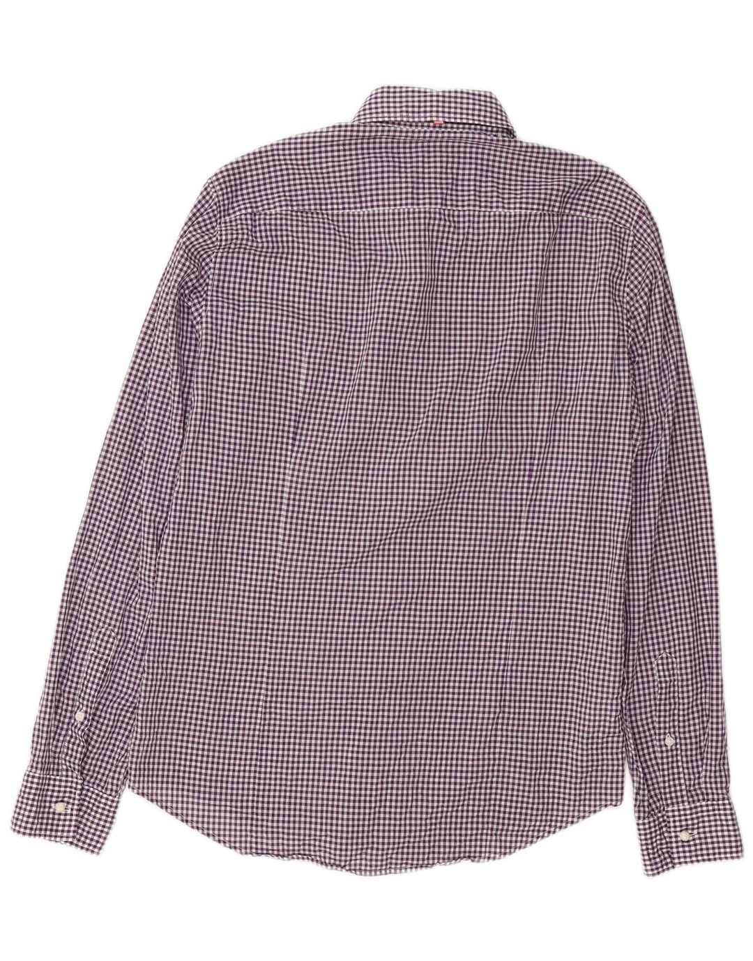 Superdry Mens Shirt Medium Purple Gingham Cotton