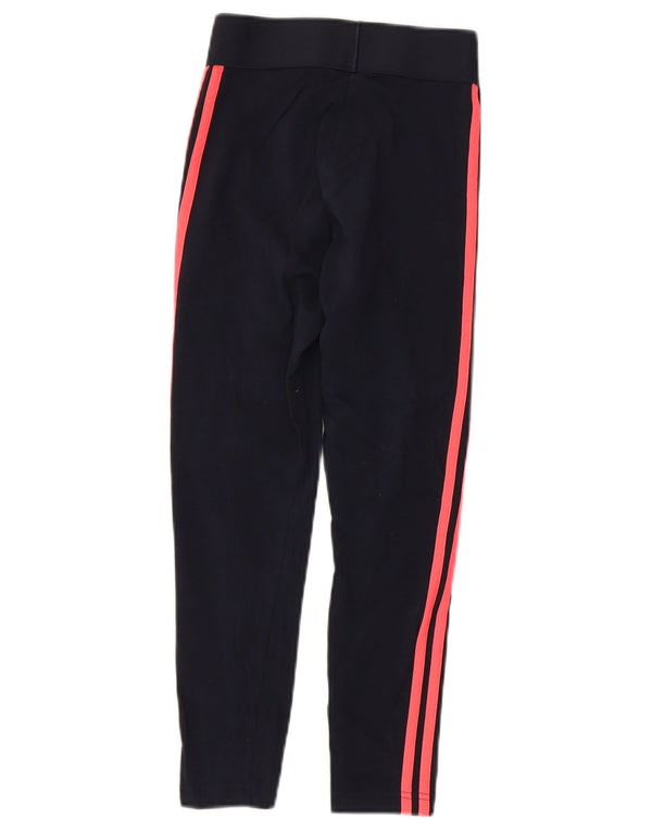 Adidas Dame Leggings UK 4/6 XS Marineblå Bomuld