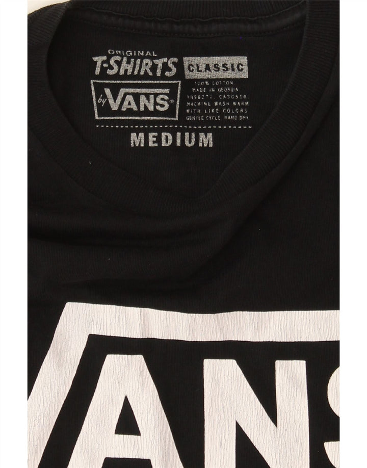 VANS Mens Graphic T-Shirt Top Medium Black Cotton Vintage Vans and Second-Hand Vans from Messina Hembry 