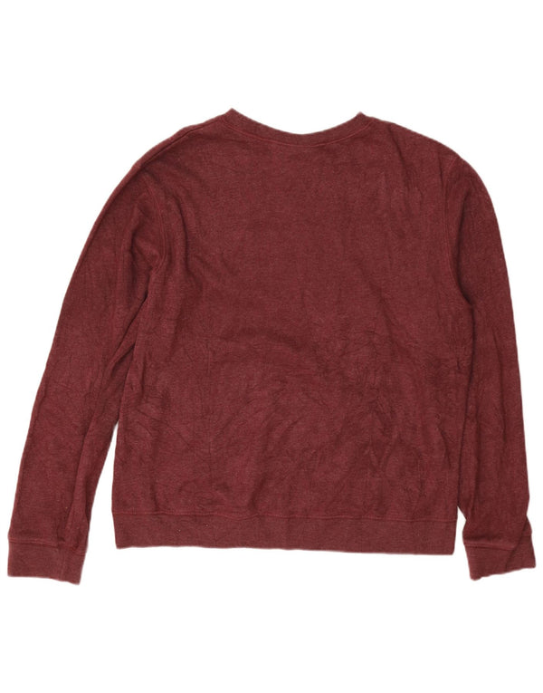 Champion Womens Minnesota Graphic Φούτερ Jumper UK 16 Large Burgundy