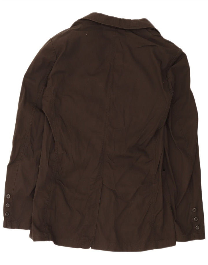 Sisley Mens 2 Button Blazer Jacket IT 48 Medium Brown Cotton