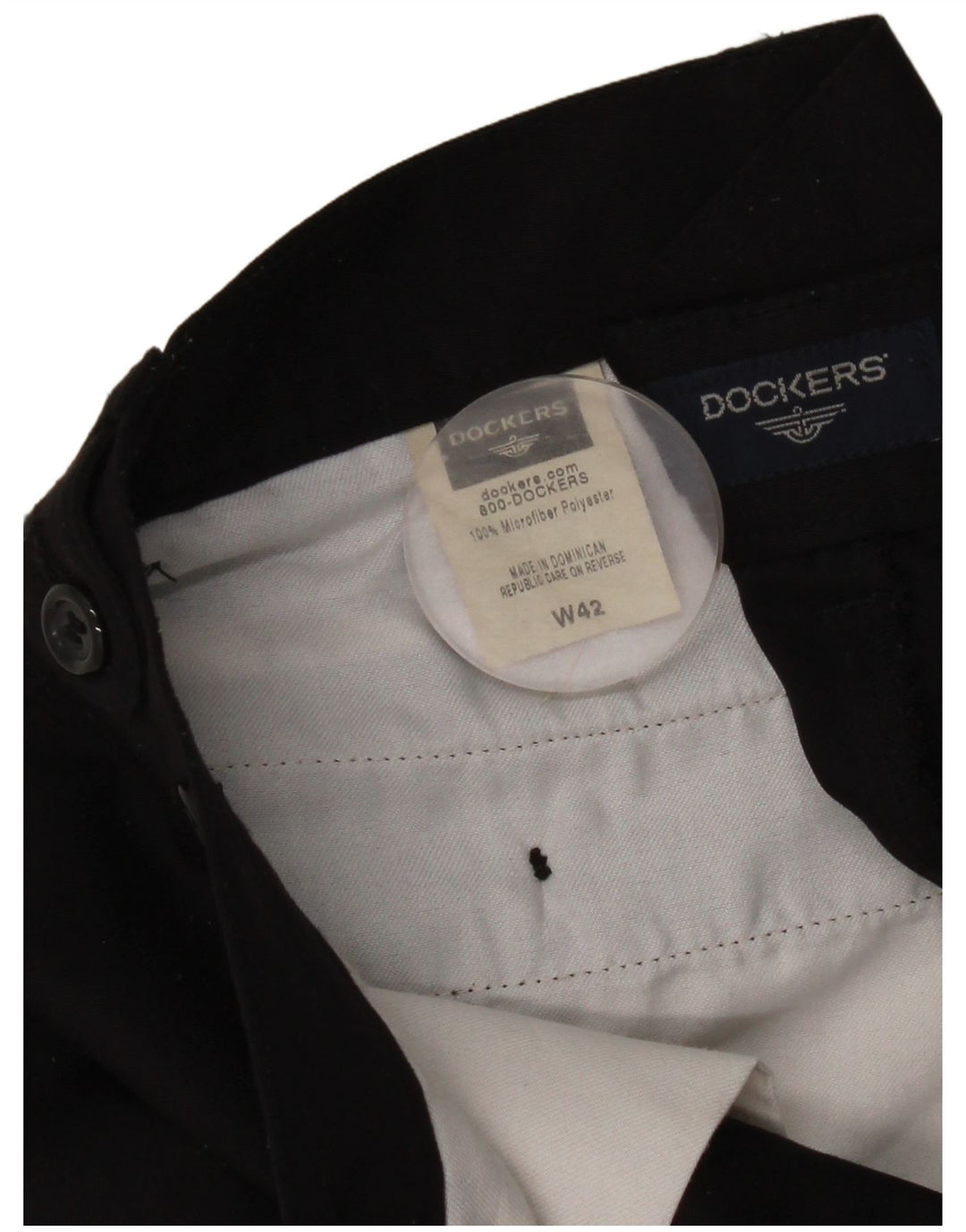 Dockers Mens Pegged Chino Shorts W42 2XL Black Polyester
