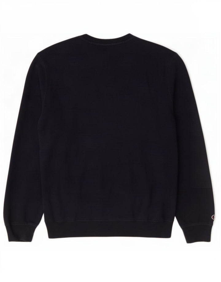 Champion Herre Grafisk Sweatshirt Jumper Medium Navyblå Bomuld