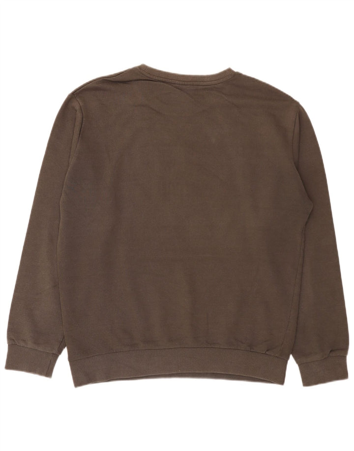 Zara Mens Graphic Sweatshirt Jumper Large Brown Cotton