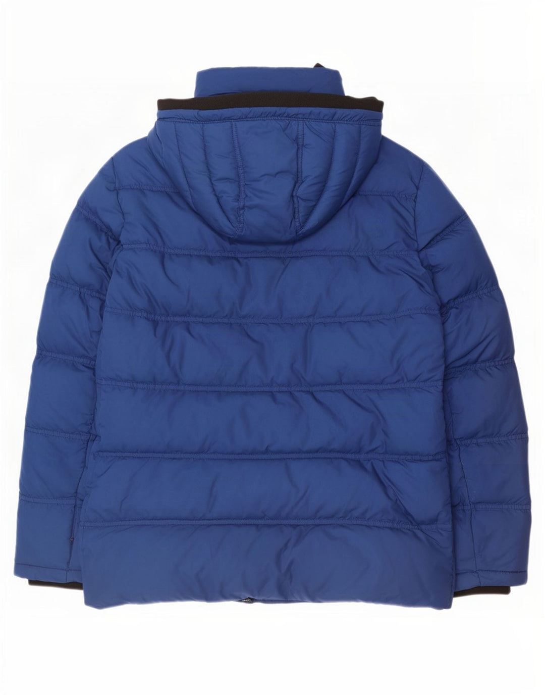 Tommy Hilfiger Mens Hooded Padded Jacket UK 40 Large Blue Polyester