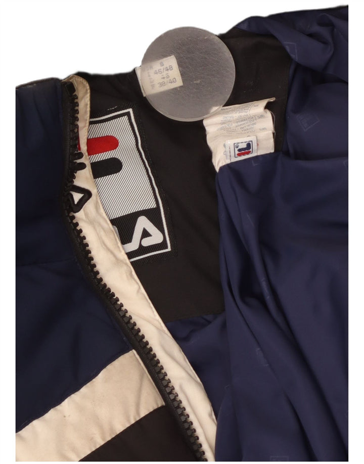 Fila Mens Padded Jacket UK 36 Small Black Colourblock Polyester