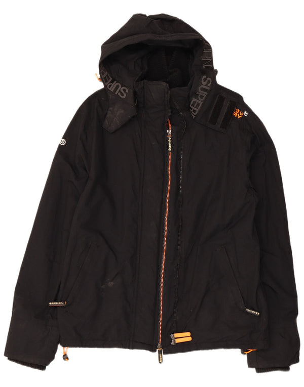 Jachetă Windbreaker cu glugă Superdry pentru bărbați UK 42 XL Nylon negru