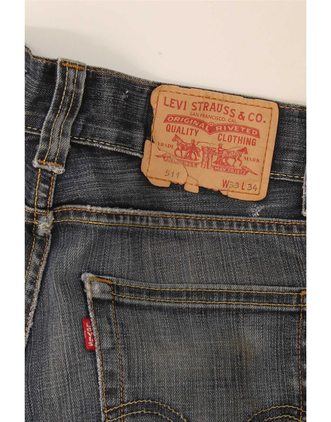 Levi's Dame 511 Slim Jeans W33 L34 Marineblå Bomuld