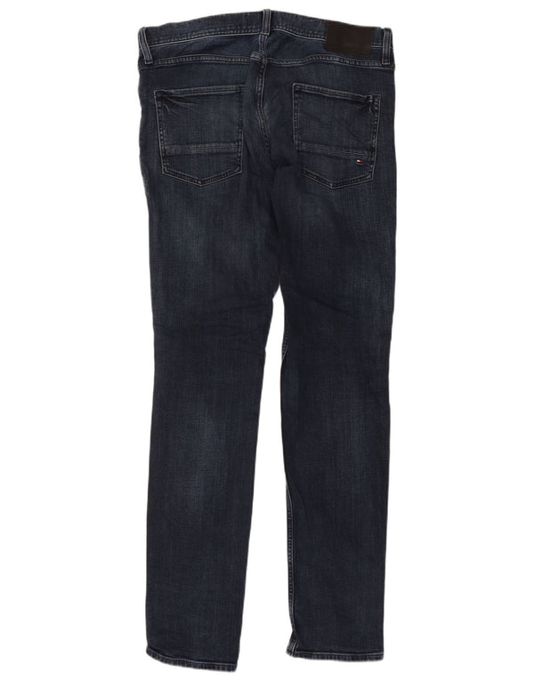 Tommy Hilfiger Mens Denton Straight Jeans W34 L34 Navy Blue Cotton