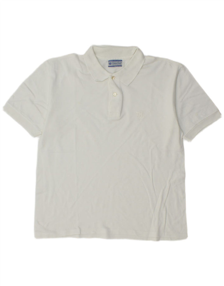 Gymnasium Mens Polo Shirt Medium White Cotton
