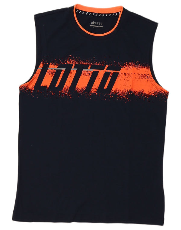 Ανδρικό γραφικό γιλέκο Lotto Top Large Navy Blue Sports
