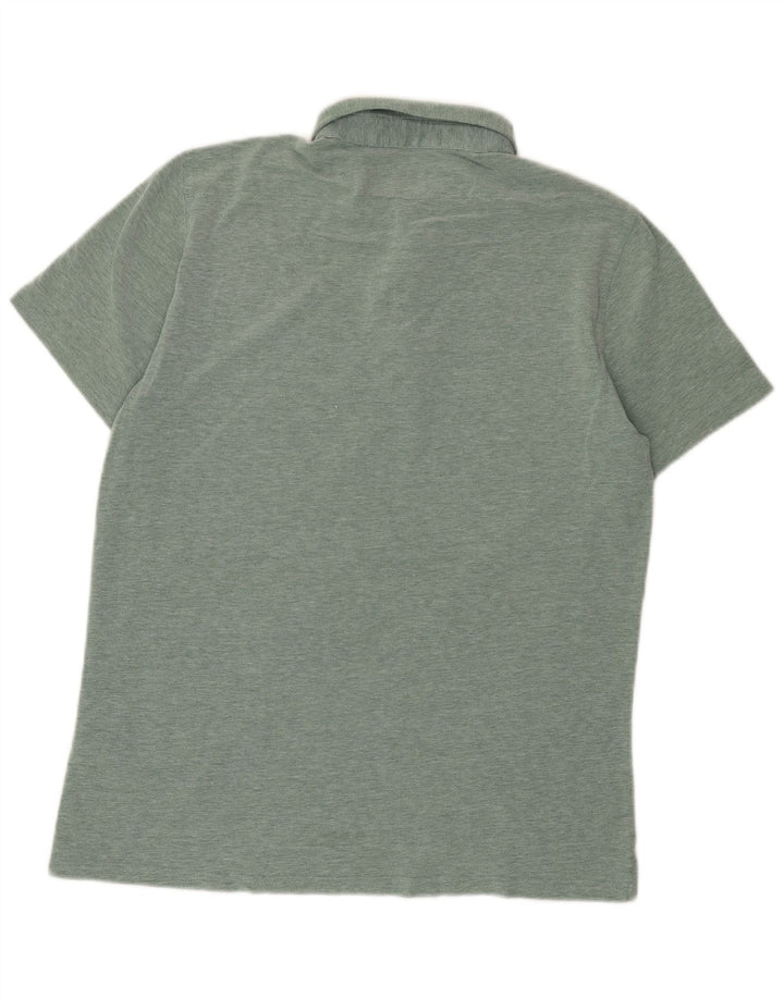 Massimo Dutti Mens Polo Shirt Large Green Cotton
