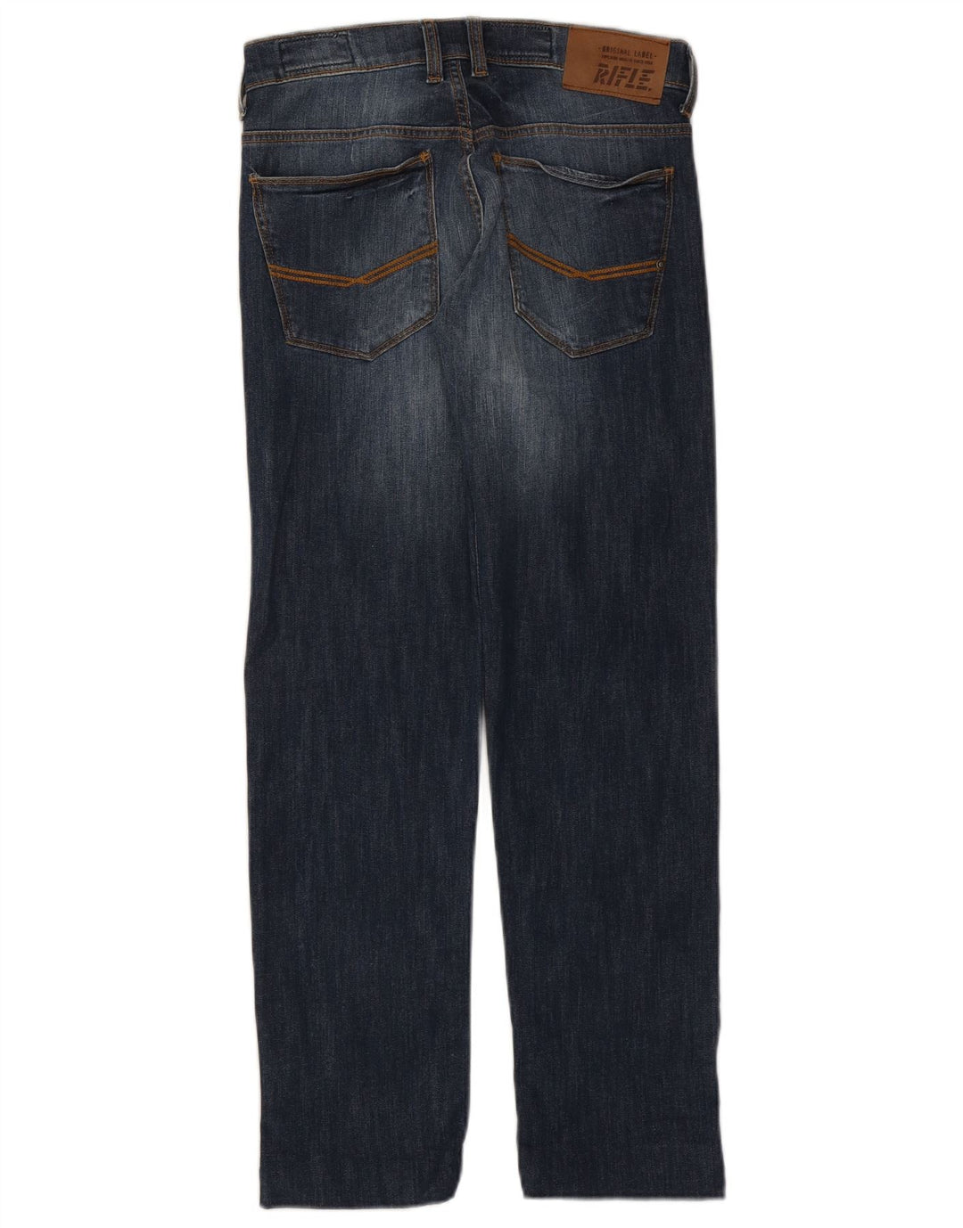 RIFLE Womens Slim Jeans IT 44 Medium W30 L29 Navy Blue Cotton