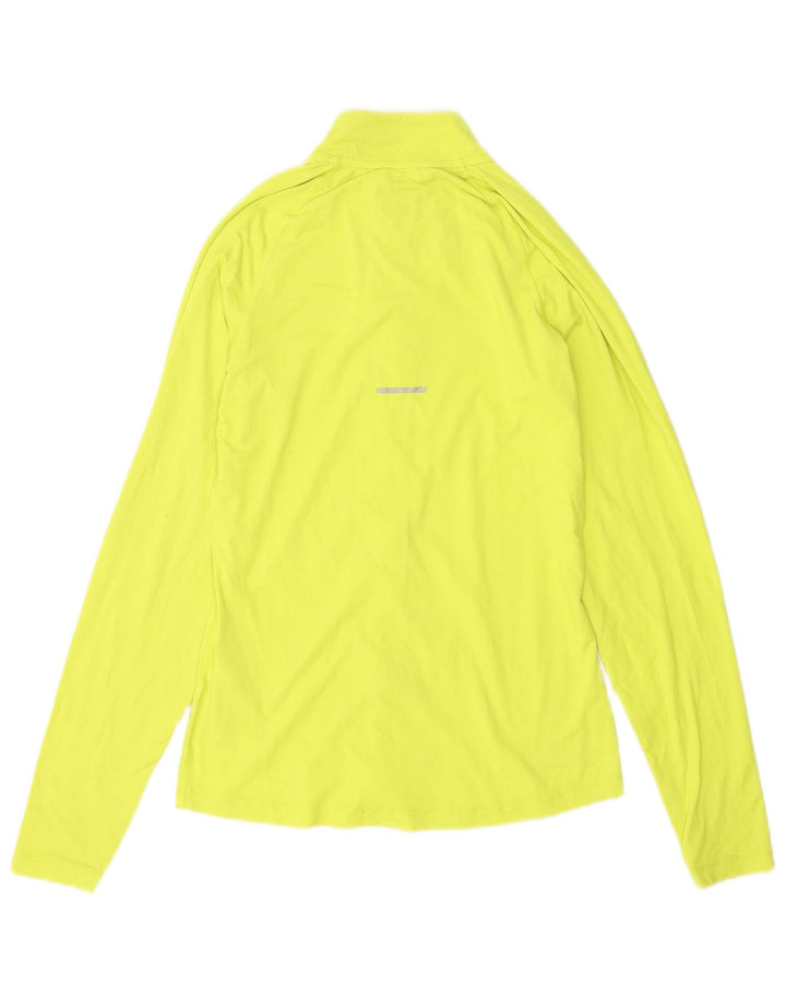 Asics Mens Tracksuit Top Jacket Small Yellow Polyester