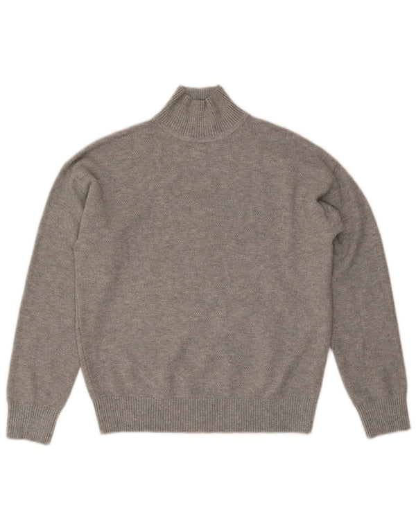 Maglione maglione a collo alto da donna Marks & Spencer UK 6 XS grigio chiazzato