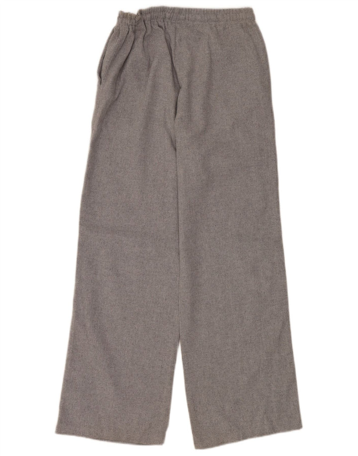 Zara Womens Wide Leg Casual Trousers  Medium W28 L30 Grey Polyester