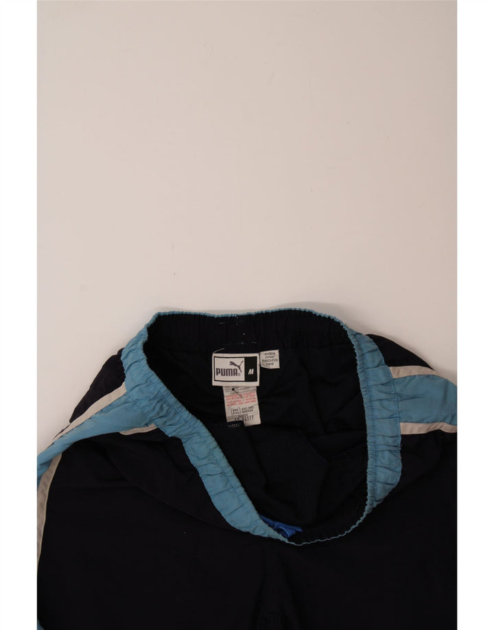 PUMA Mens Graphic Sport Shorts Medium  Navy Blue Colourblock Polyester Vintage Puma and Second-Hand Puma from Messina Hembry 
