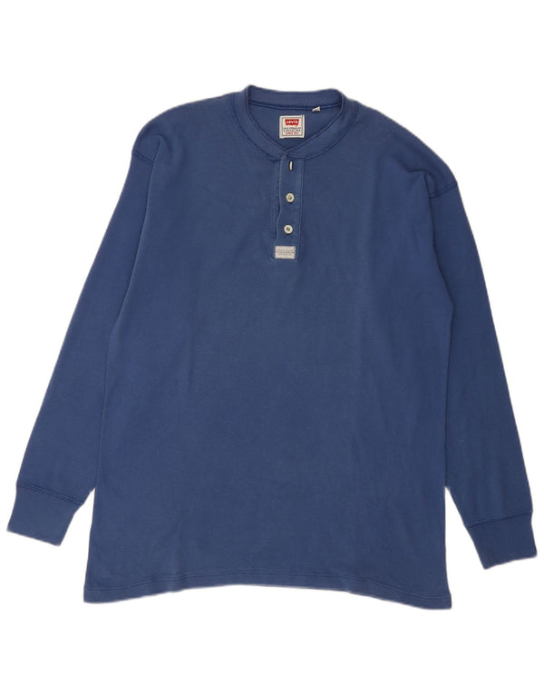 Levi's Herre Top Langærmet XL Blå Bomuld