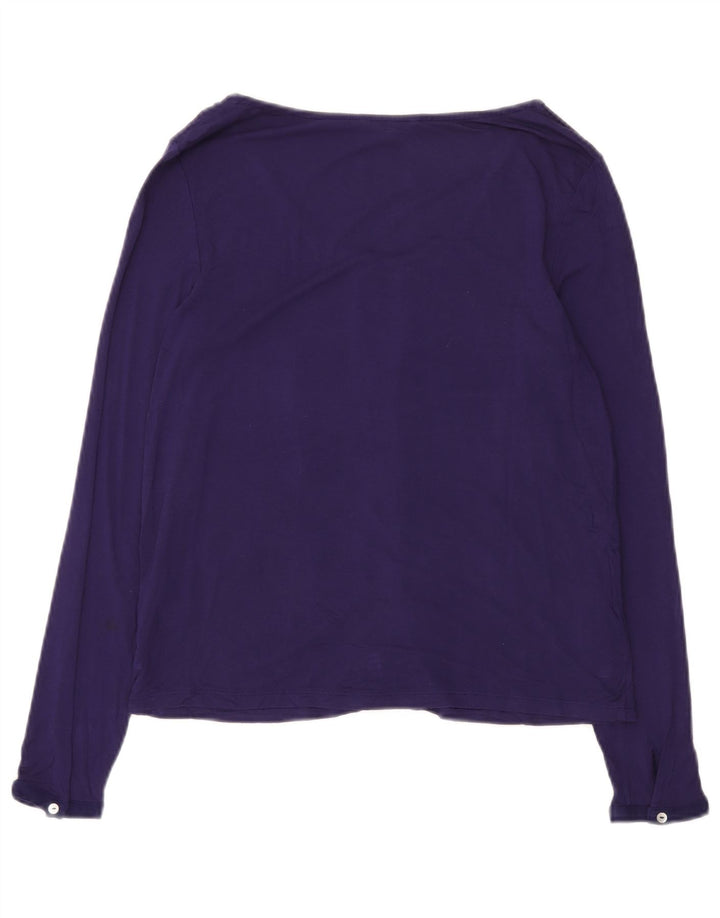 WHITE STUFF Womens Top Long Sleeve UK 10 Small Purple Viscose