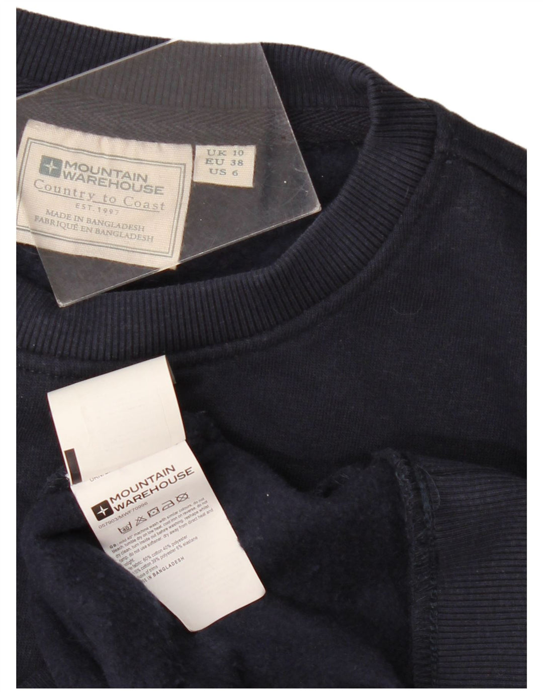 Mountain Warehouse Womens Oversized Sweatshirt Jumper UK 10 Small Navy Blue