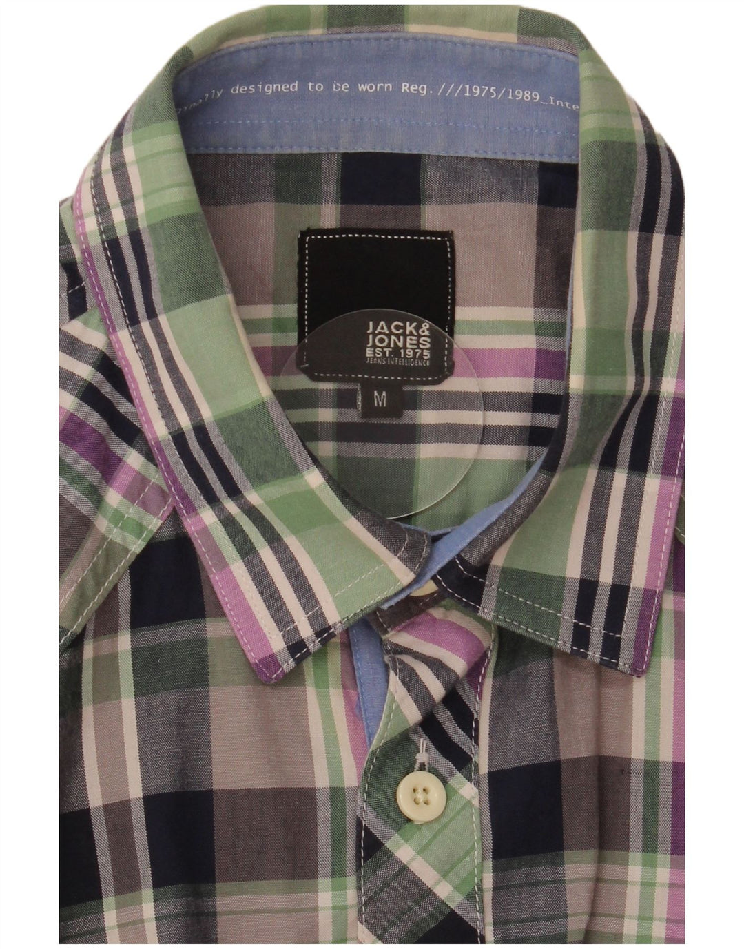 JACK & JONES Herren-Kurzarmhemd, mittelgroß, mehrfarbig kariert
