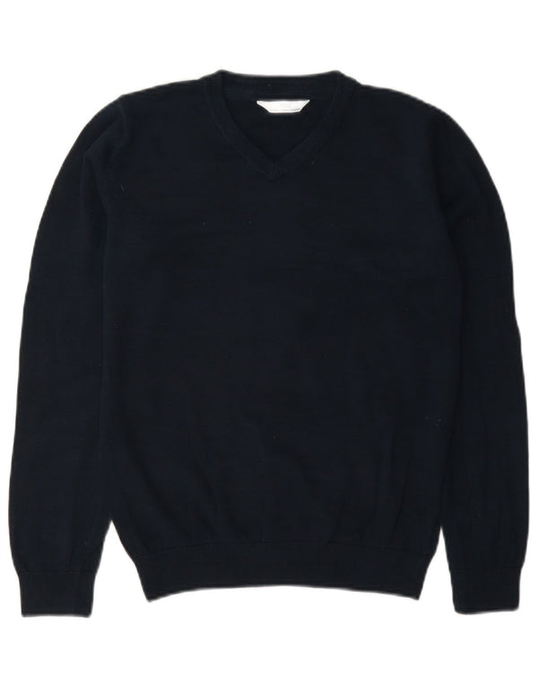Marks & Spencer Boys V-hals sweater 11-12 år Navyblå bomuld