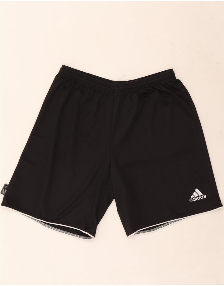 Pantaloncini sportivi Adidas Climalite da uomo grandi in poliestere nero