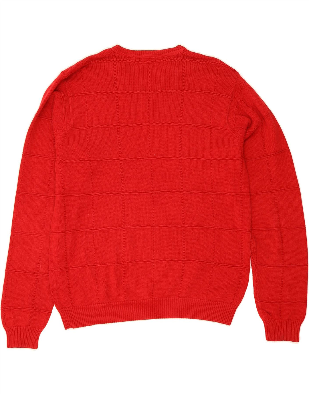 IZOD Mens Crew Neck Jumper Sweater Medium Red Cotton Vintage Izod and Second-Hand Izod from Messina Hembry 