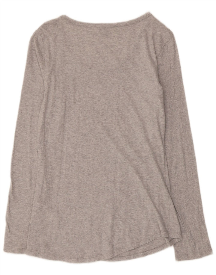 Benetton Womens Minnie Graphic Top Long Sleeve Medium Grey Cotton