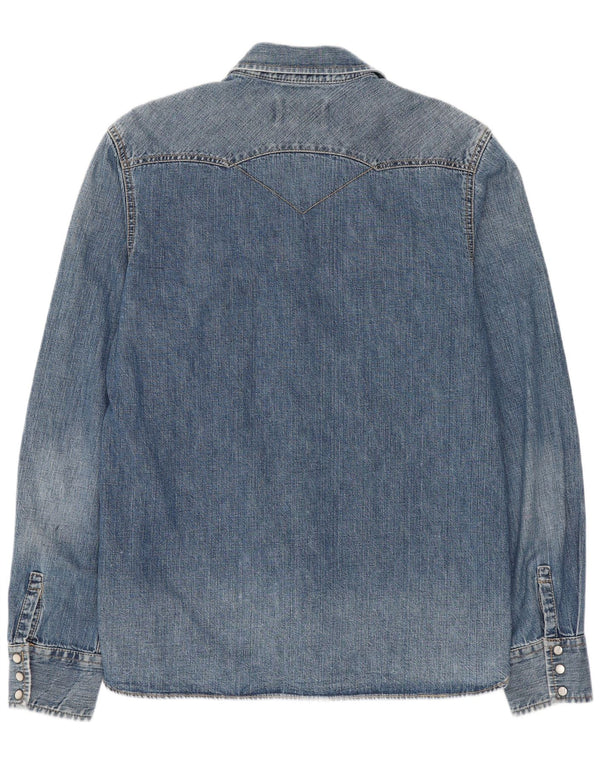 Męska koszula dżinsowa Levi's Western, średnioniebieska, bawełniana