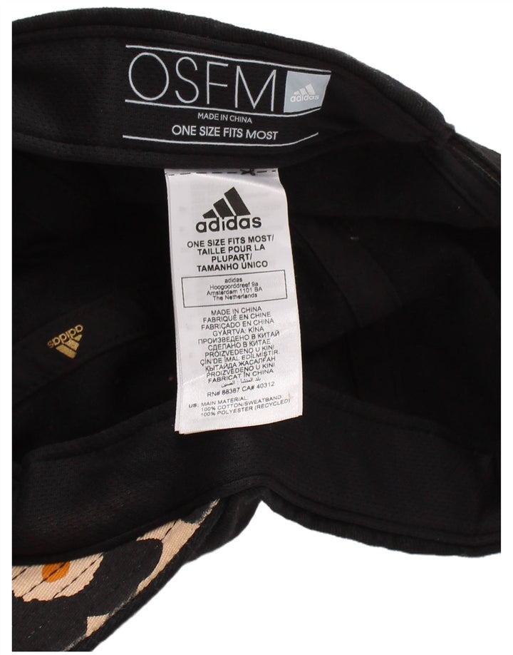 Damska czapka z daszkiem Adidas w jednym rozmiarze, czarna, bawełniana
