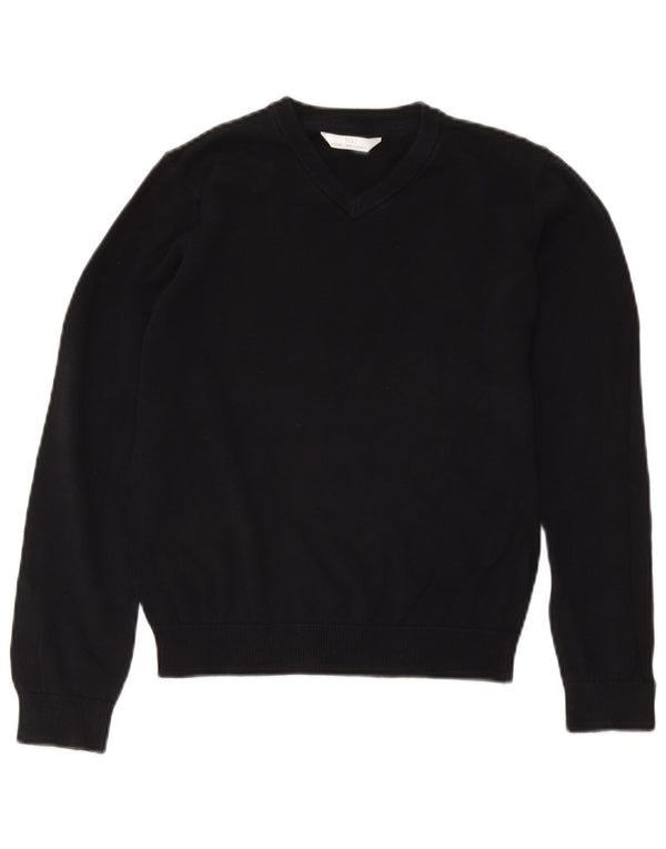 Marks & Spencer Boys V-hals sweater 11-12 år Sort bomuld